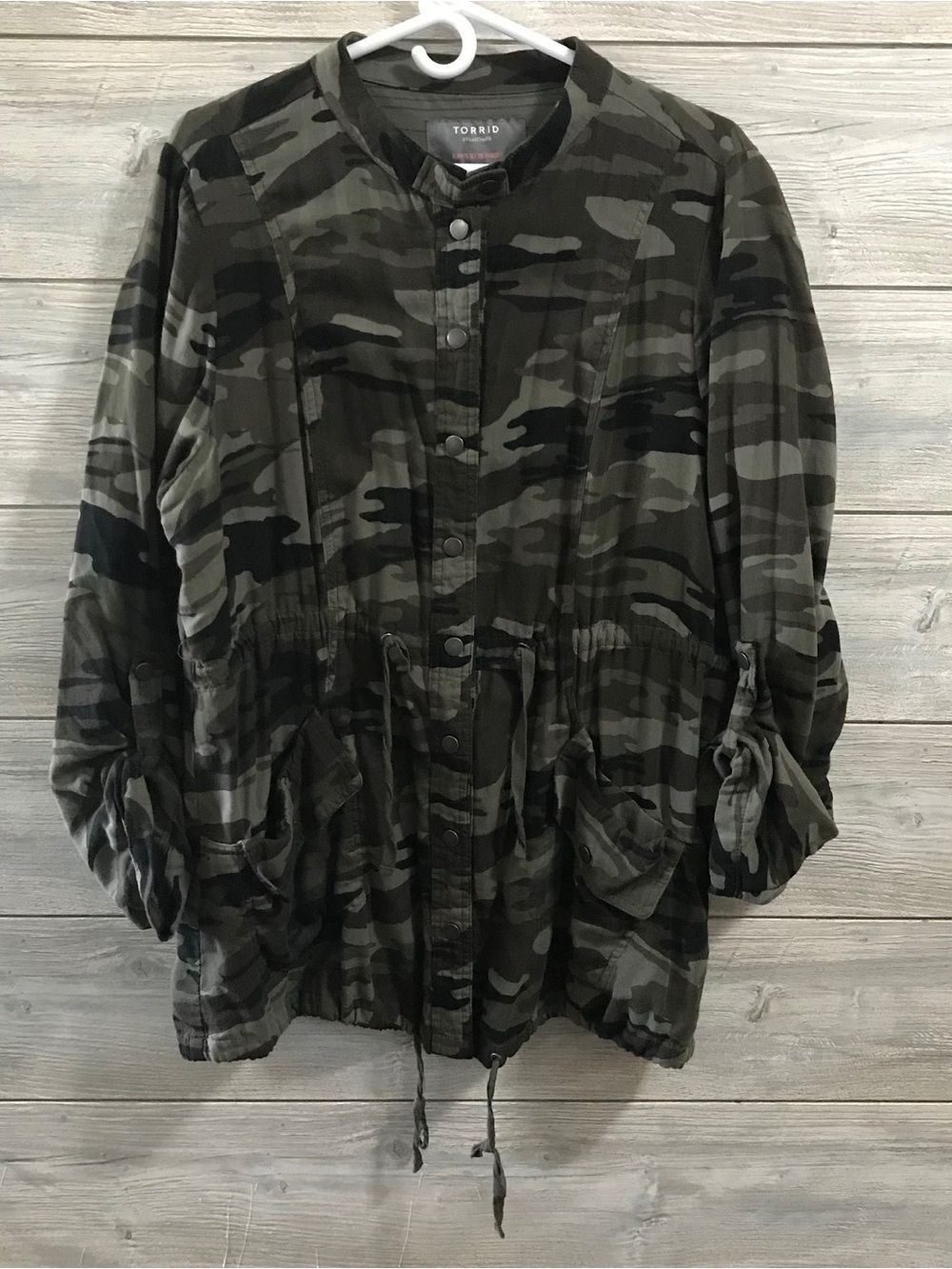 Torrid Olive Green Camo Utility Jacket